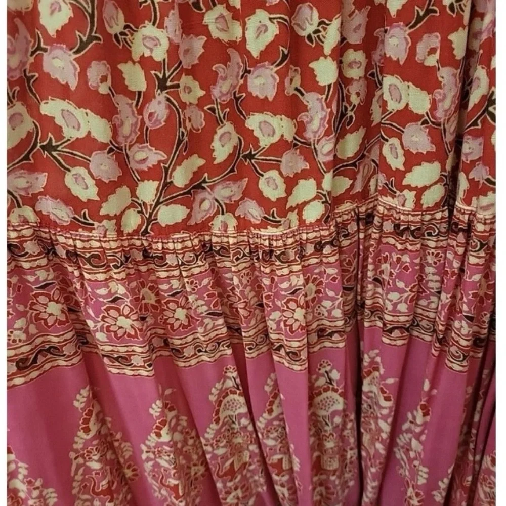 Spell Vibrant Pink Red Maxi Dress - Picture 4 of 5